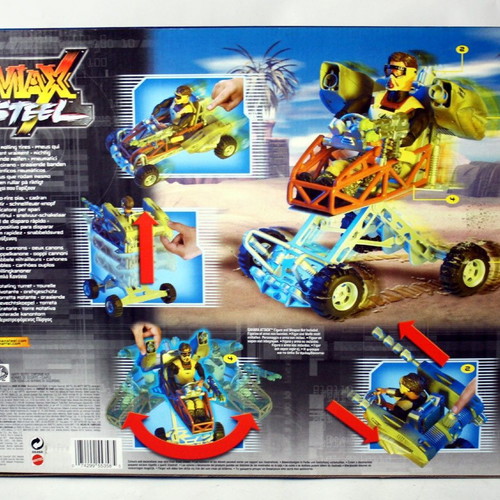 Max Steel 2 In 1 Sahara Moto Cannon vehicle new, Mattel