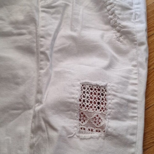 Lynne white denim skirt S used with back slit