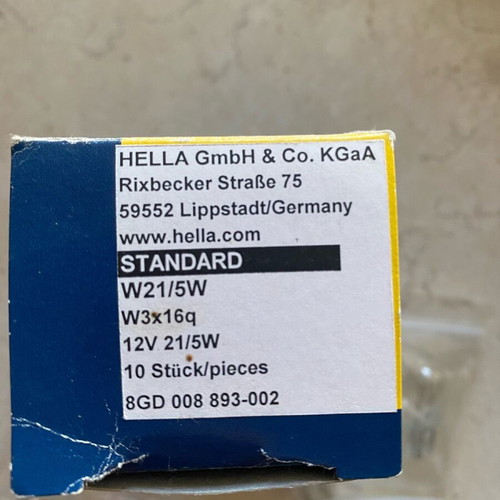 W21/5W Hella bulbs pack of 6 new