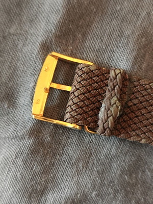 Fabric watch strap new, brown