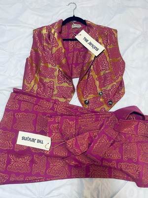The Jerkins set new with tags, vest, bell-bottom pants and fabric belt, size M-L