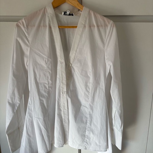 Glow white asymmetric shirt size S like new, made in Greece