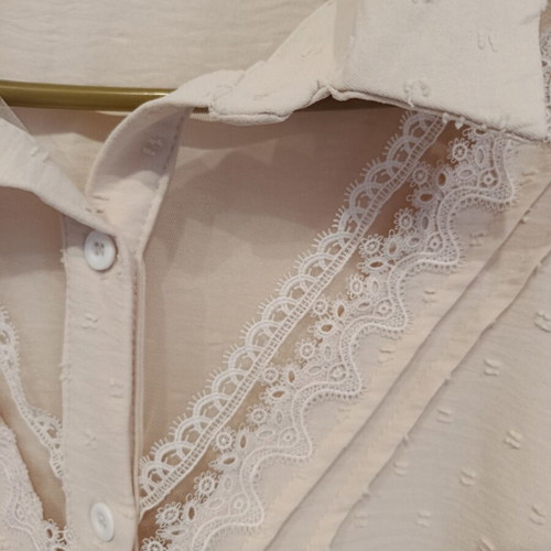 Shein women's shirt with bust transparency, like new, beige, XL