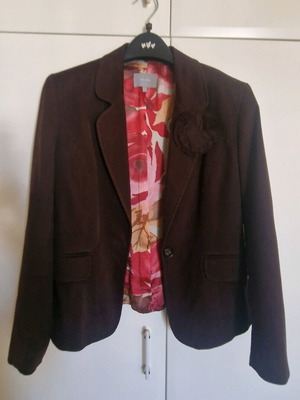 Velvet brown jacket Per Una M&S like new, size 14