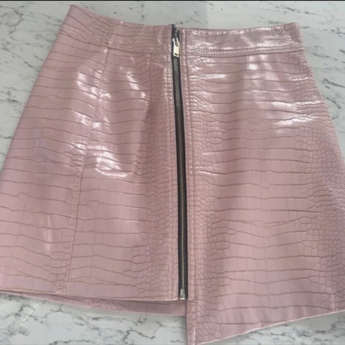 Croco skirt pink Bershka like new