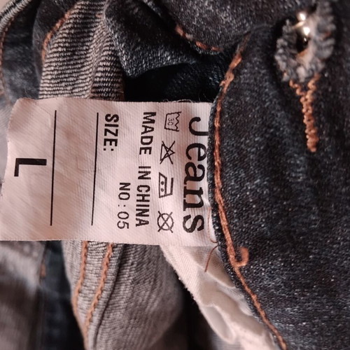 A-Style women's denim overalls size L, blue