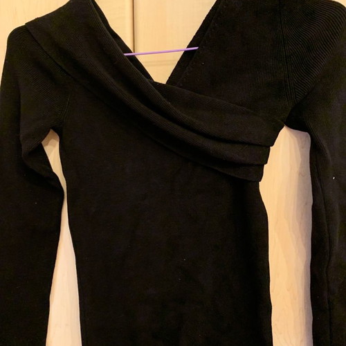 H&M long sleeve blouse used, black, size XS