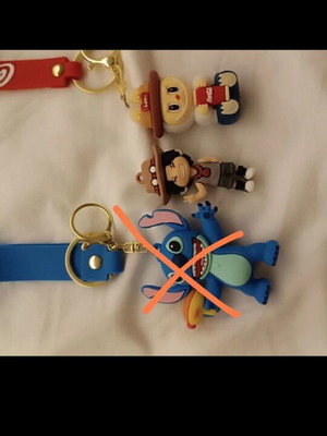 Keychain set of 3 with anime and Coca-Cola figures, new