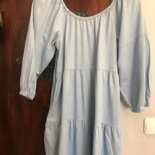 Jean dress Vila used, blue, with pockets, size M