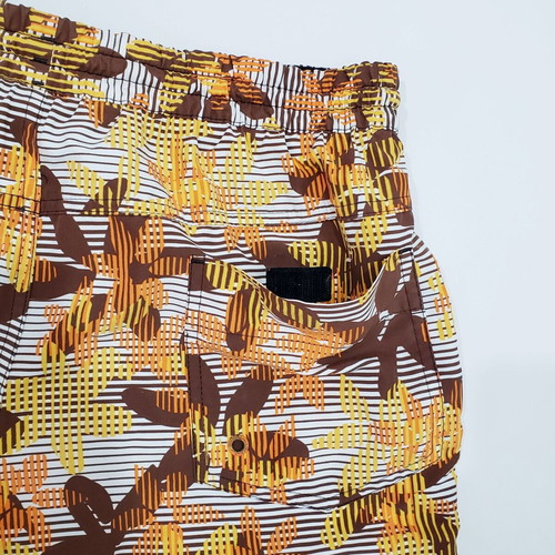 Speedo swim shorts used, size L, orange multicolor