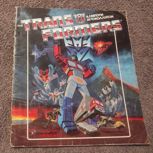 Transformers Panini Sticker Album used, 237 of 256 stickers