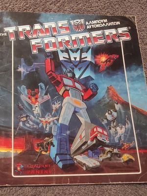 Transformers Panini Sticker Album used, 237 of 256 stickers