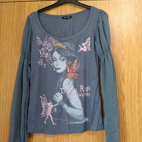 Denny Rose blouse like new, size L, gray