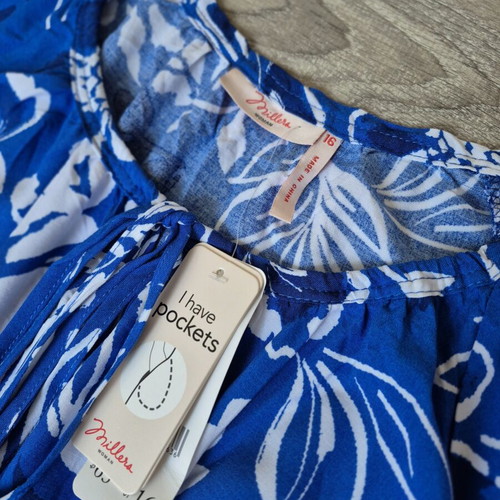 Millers Blue Escape Edit Dress New With Tags Size 16 Blue White Floral