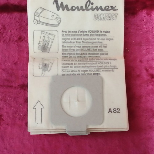 Moulinex Vacuum Cleaner Bags 4L 6-Pack New for 1990 Models