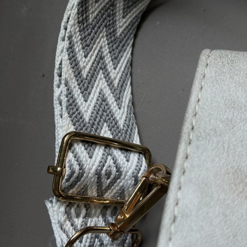 Crossbody bag new, gray with special strap Greek made