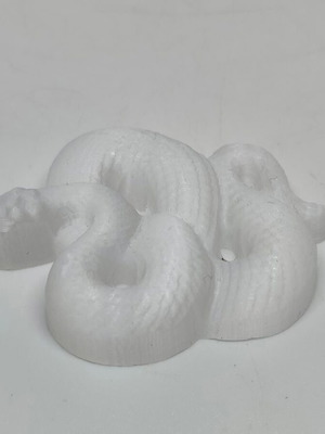Carved Selenite Snake Feng Shui decor like new
