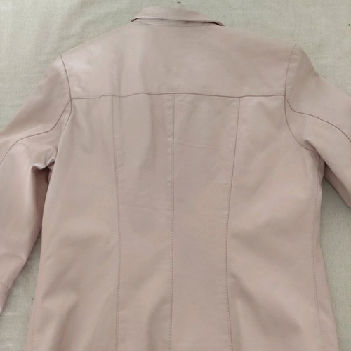 Lussile Leather Jacket Like New, Baby Pink, Size Medium