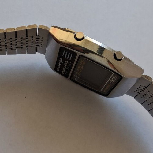 Seiko digital calculator watch 1980 used, functional