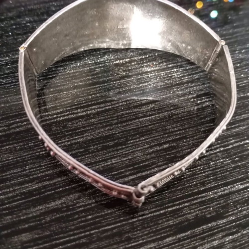 Silver 950 Byzantine Style Bracelet with Hematite Stone like new