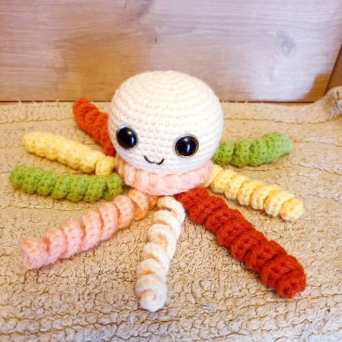 Amigurumi Octopus Doll new, colorful handmade crochet toy