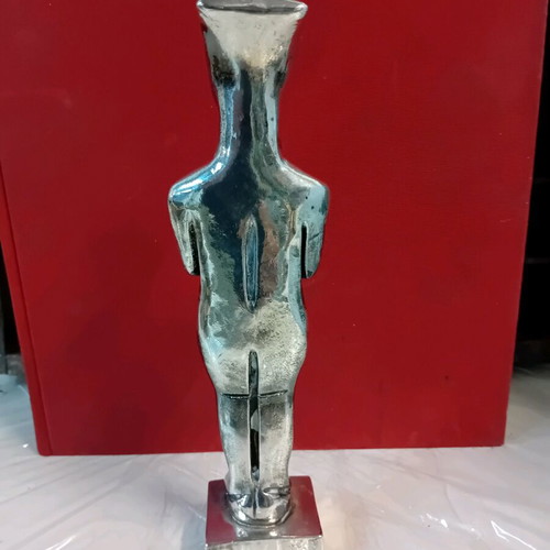 Cycladic figurine Silvero with gold leaf like new