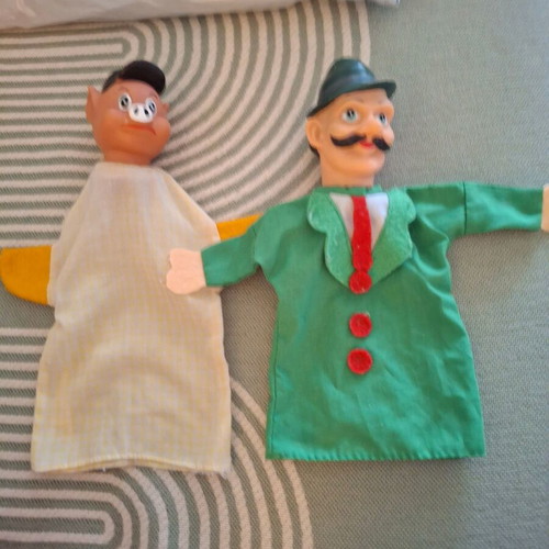 Marionettes used, set of 2 for puppet theater