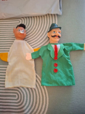 Marionettes used, set of 2 for puppet theater
