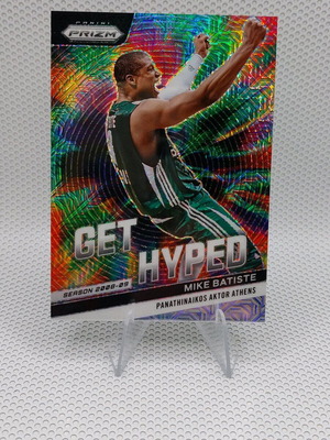 2023-24 Euroleague Prizm Mike Batiste Get hyped mojo card like new