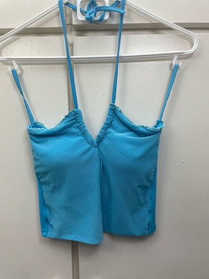 Vintage 2YK 00s crop top τιρκουάζ σαν καινούργιο XS/S