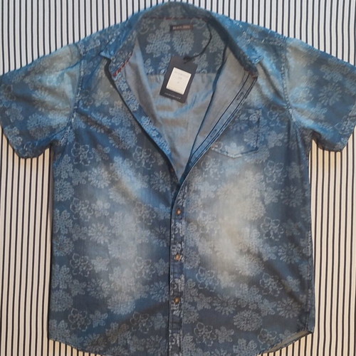 Denim shirt Brave Soul new, floral paisley pattern, size M