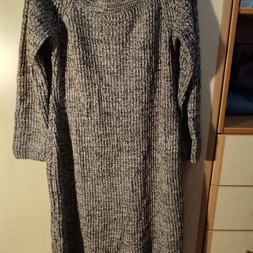 H&M winter knitted dress new, size XL, grey and beige