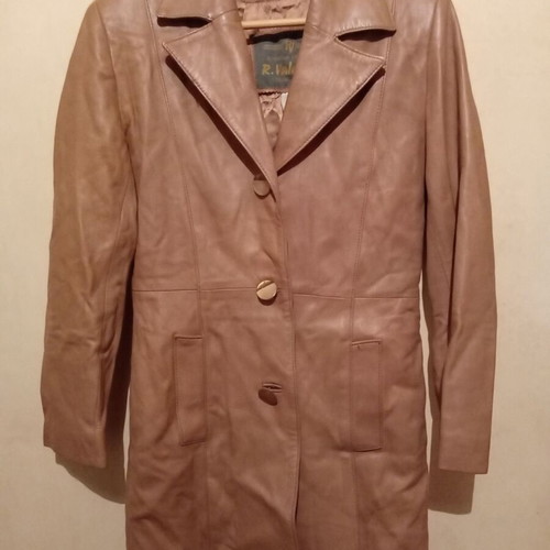 Women's leather coat Red Valentino like new, beige, size S