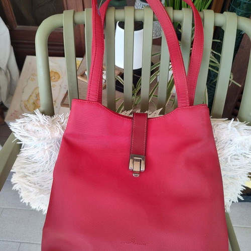 Efstathopoulos red women's shoulder tote bag