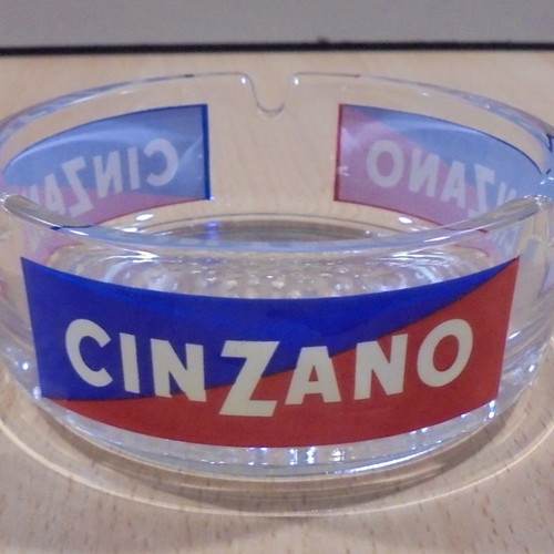 Cinzano Vermouth promotional glass ashtray like new