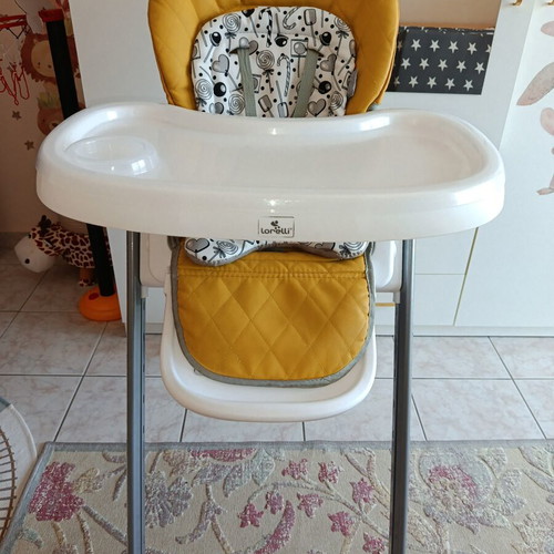 Lorelli Party high chair, lemon curry leather