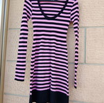 Denny Rose long-sleeve dress, black and pink, size XS-S
