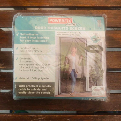Powerfix magnetic door screen new, black, 100x220 cm