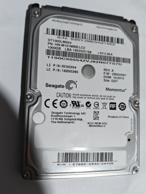 Seagate Momentus 1TB 2.5" SATA hard drive (ST1000LM024)