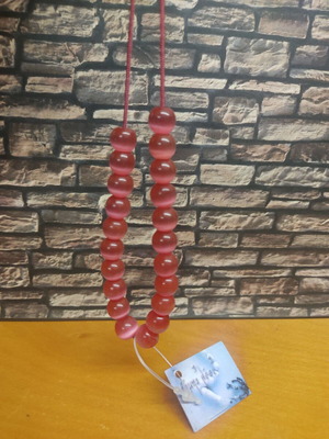 Worry beads Cat's Eye new with pink beads