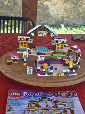 LEGO Friends Snow Resort Ice Rink set used, 307 pieces, 2 exclusive minifigures