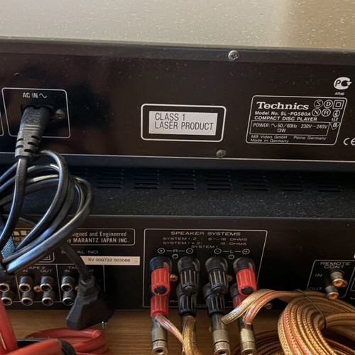 Marantz PM47 amplifier used with Technics SLPG580A CD player