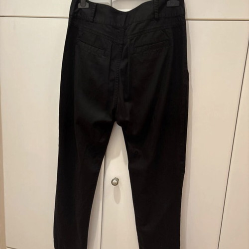 Bershka black pants new, high-waisted with pleats