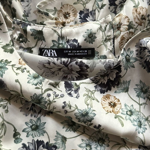 Zara ultimate slip dress, satin, multicolor floral