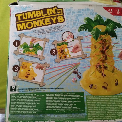 Tumbling Monkeys board game used with 26 monkeys and 22 sticks