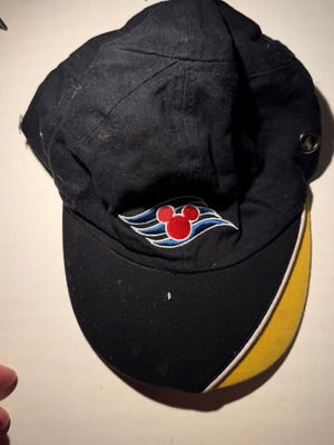 Disney Cruise Line hat used, black with yellow details