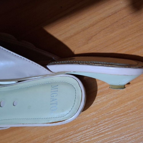 Migato mules kitten heels like new, size 36, pink and turquoise