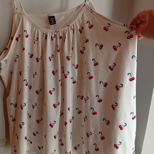 Shein white adjustable strap tank top, new, size 1XL