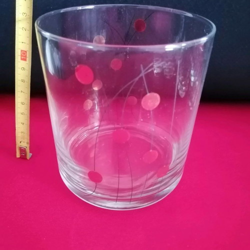 Whiskey Glasses with Ice Bowl Set like new, retro mid-century design