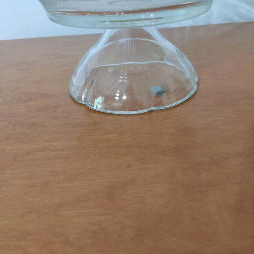Large glass bowl with foot like new